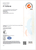 ISO 9001 품질경영시스템 Patra-SK 인증서
